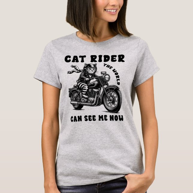 Camiseta Cat Rider Womens (Frente)
