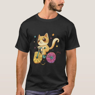 Camiseta Cat Riding A Bike