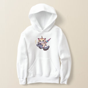Camiseta Cat Riding Unicorn with Holding Magic Wand