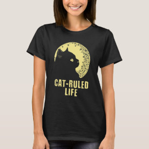 Camiseta Cat Ruled Life Cat Família Kitten Relativos Sarca