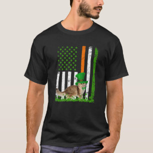 Camiseta Cat Saint Patrick's Day Engraçado Aproxima a Amé
