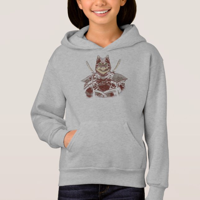 Camiseta Cat Samurai Warrior Japonês (Frente)