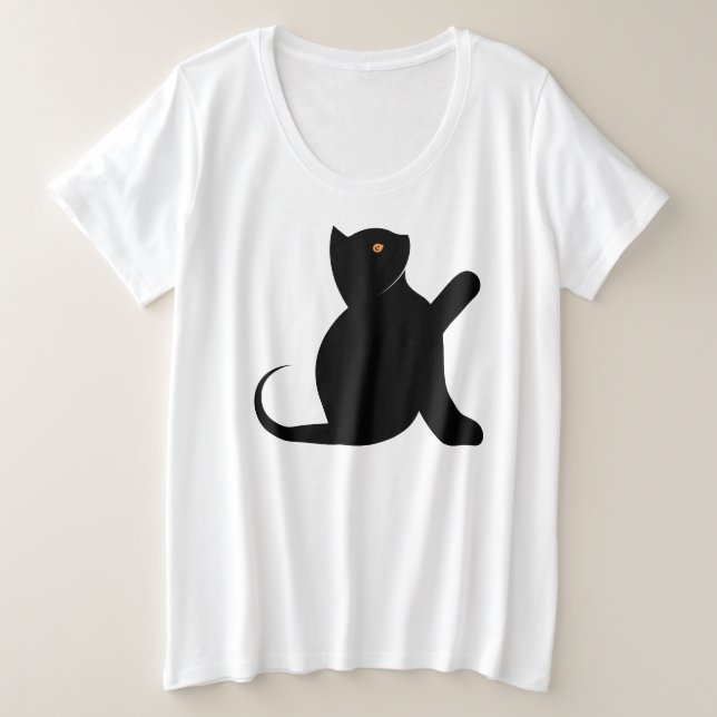 Camiseta Cat Say Hello (Frente do Design)