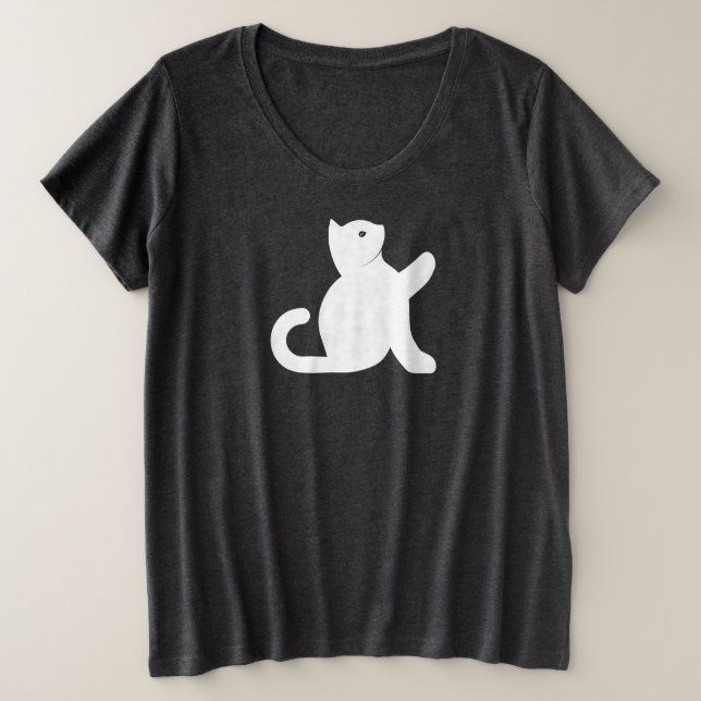 Camiseta Cat Says Hello (Frente do Design)