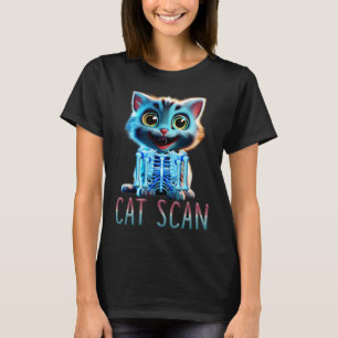 Camiseta Cat Scan Ct Scan Halloween Cat X-ray Memória Rad