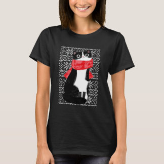 Camiseta Cat Scarf Winter Cat Lover