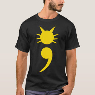 Camiseta Cat Semicolon pode sensibilizar a saúde mental mês