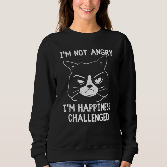 Camiseta Cat Sendo Grumpy Má Humor Pessoas Sarcasm J (Frente)