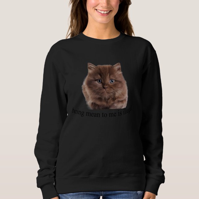 Camiseta Cat Ser Mau Para Mim É Ilegal (Frente)