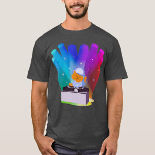 Camiseta Cat Shirt Rainbow DJ Cat