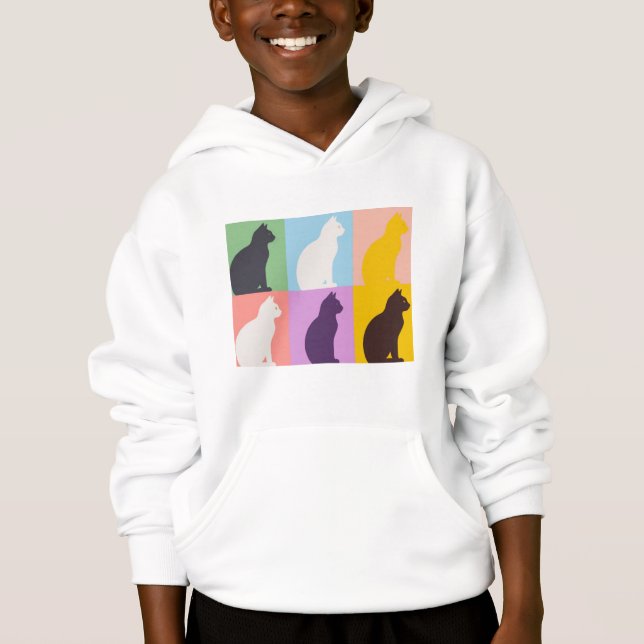 Camiseta Cat silhouette colorful (Frente)