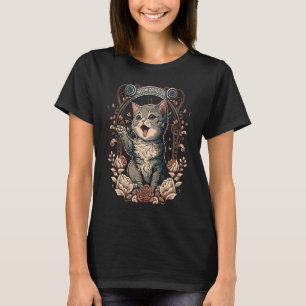 Camiseta Cat Singing Karaoke Music Vocals Gatinho Opera Sin