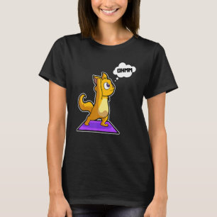 Camiseta Cat Sloth Yoga Poses Esportiva ginástica Ohm Hearb
