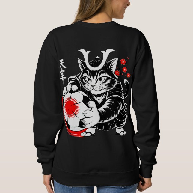 Camiseta Cat Soccer Sweatshirt for Women Anime Fans & Foot (Verso)