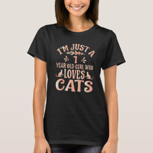 Camiseta Cat, sou apenas uma garota de 1 ano que ama gatos
