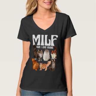 Camiseta Cat Squad Rescut Cat MILF Man I love Felines Cats