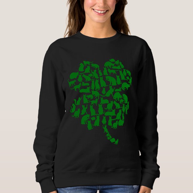 Camiseta Cat St Patricks Cattys Catricks Day Girls Women Sh (Frente)