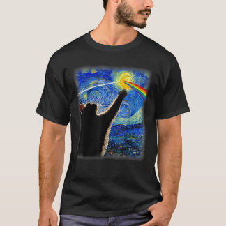 Camiseta Cat Starry Night Van Gogh Gifts Cat Gifts Cat Love