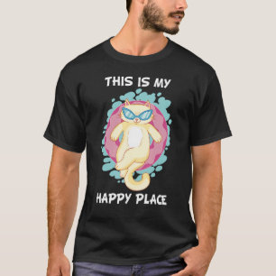 Camiseta Cat Summer Holiday Bathing Relaxando Nave Hoop