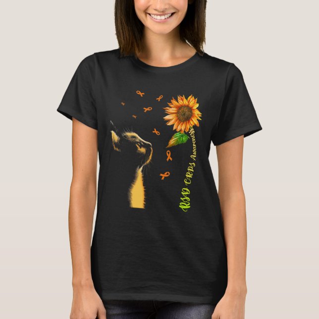 Camiseta Cat Sunflower Rsd Crps Consciência (Frente)