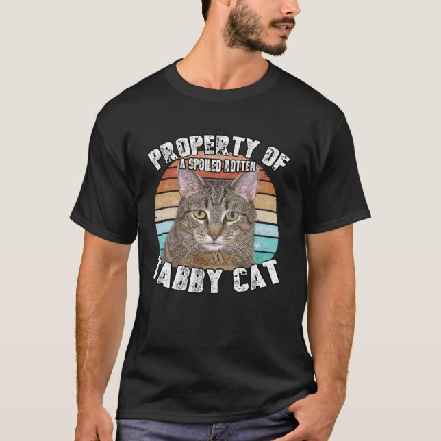 Camiseta Cat Tabby Vintage Oitava Estilo Cat Retro (Frente)