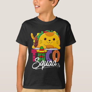 Camiseta Cat Taco Squad Cinco De Mayo Cute Engraçado Mexica