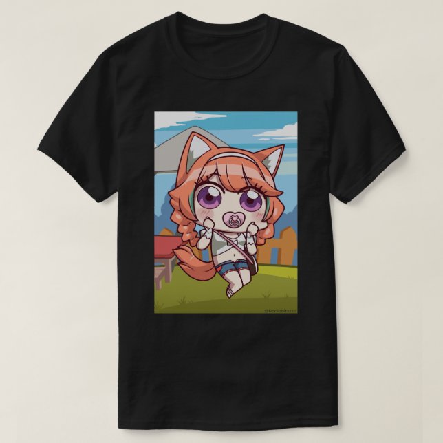 Camiseta Cat Takanashi Kiara no FGO April Fools Style (Frente do Design)
