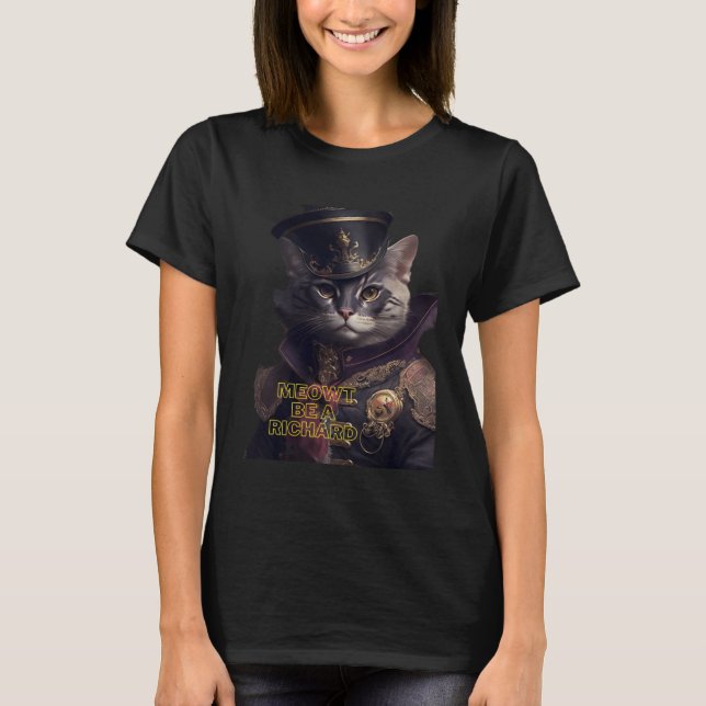 Camiseta Cat titude is Everything Don t be a Richard (Frente)