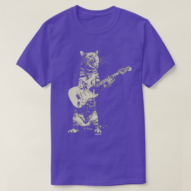 Camiseta Cat tocando violão (Frente do Design)