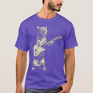 Camiseta Cat tocando violão