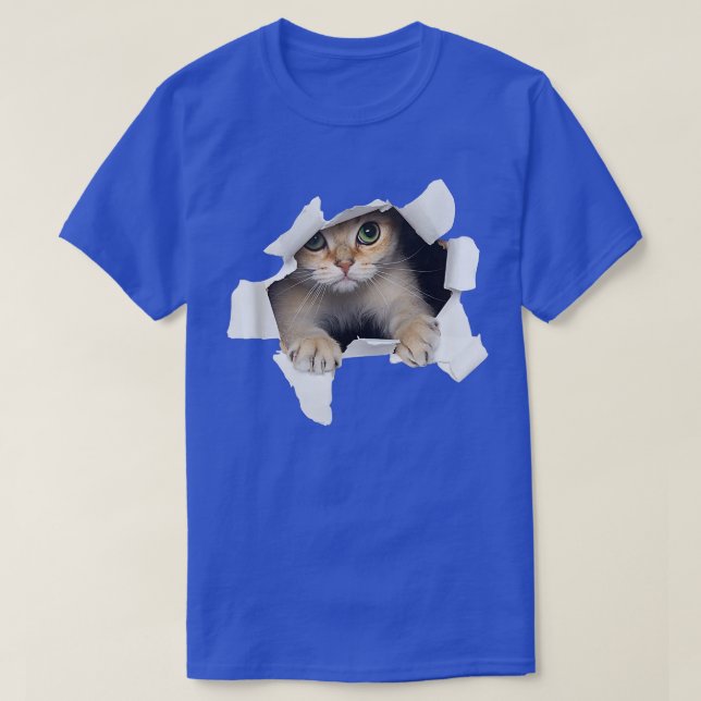 Camiseta Cat Torn Cloth Kitten  (Frente do Design)