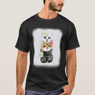Camiseta Cat Tower Love R Pai Mãe Garota Leopardo Bleach