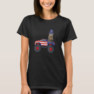 Camiseta Cat Truck 4 de julho Matando Família EUA Patriot