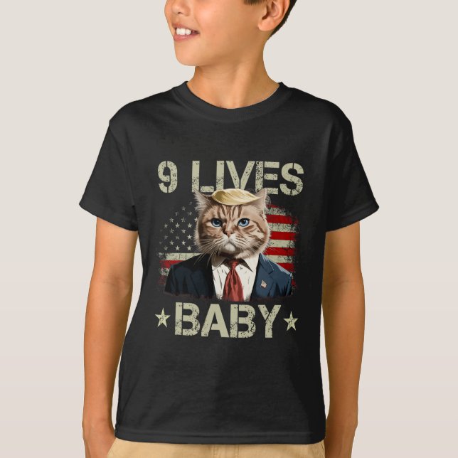 Camiseta Cat Trump 9 Lives Ba (Frente)