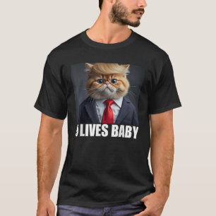 Camiseta Cat Trump 9 Lives Baby