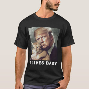 Camiseta Cat Trump 9 Lives Baby Trump 2024 Win Victory Winn