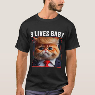 Camiseta Cat Trump 9 Vive Bebê Engraçado Votar Para Trump C