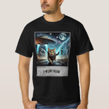 Cat UFO Selfie: Gatinho assustado (t-shirt humana)