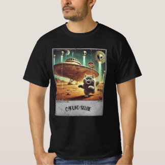 Camiseta Cat UFO Selfie: Gatinho assustado (t-shirt masculi