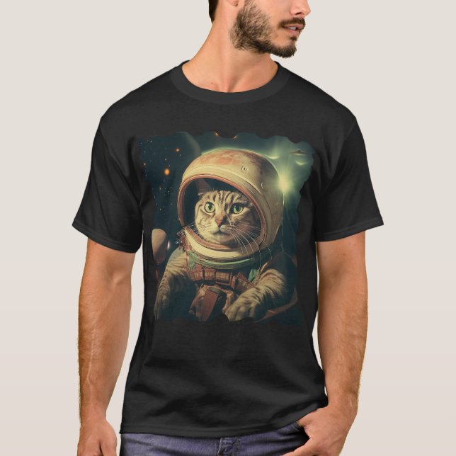 Camiseta Cat UFO Selfie: Invasion / Herren Tshirt #8 (Frente)