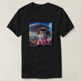 Camiseta Cat UFO Selfie: Presente Do Kitten #02