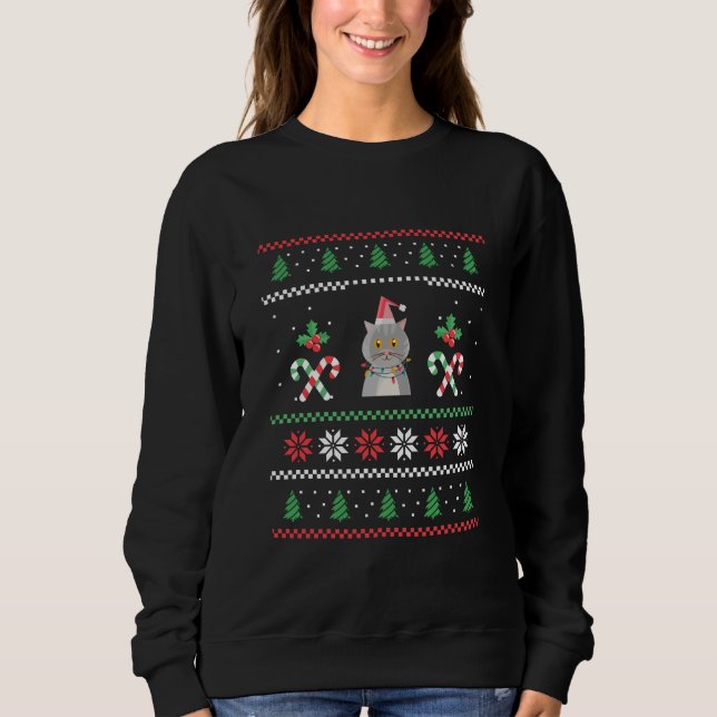 Camiseta Cat Ugly Christmas (Frente)