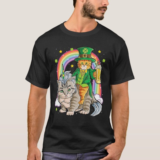 Camiseta Cat Unicorn Leprechaun Women Catic (Frente)