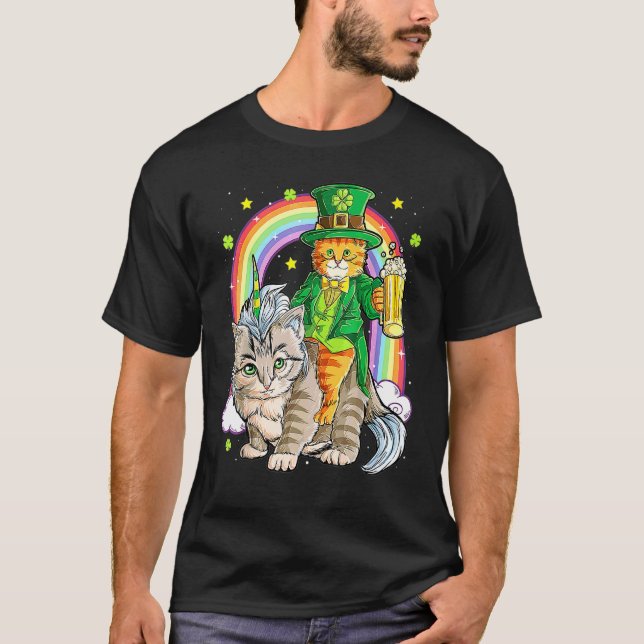 Camiseta Cat Unicorn Leprechaun Women Catic (Frente)