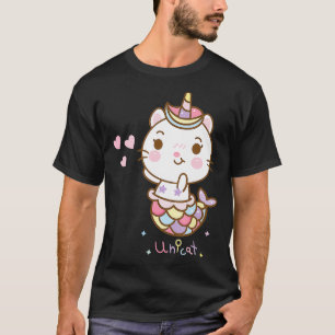Camiseta Cat Unicorn Unicat Mermaid Cat eu acredito em Cati