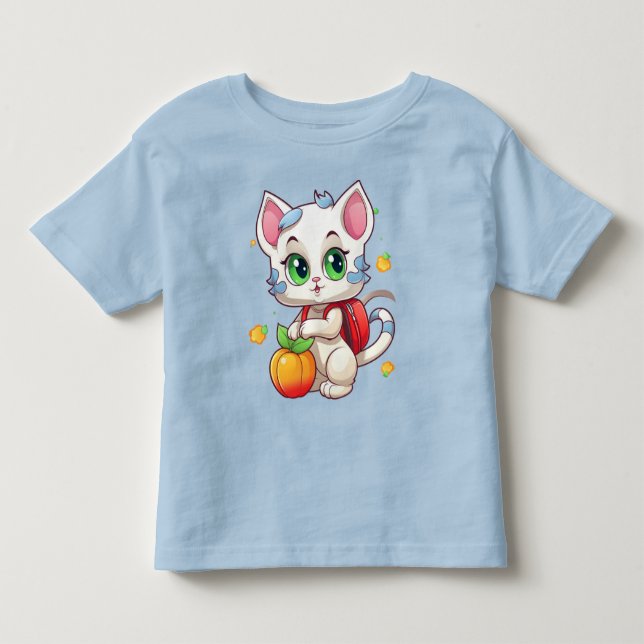 Camiseta Cat Vai Para A Escola 85241 (Frente)
