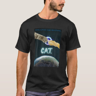 Camiseta Cat Vintage Space Movie Poster Engraçado Novelty 