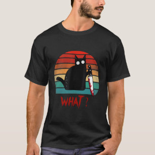 Camiseta Cat W Black Cat Ous Cat com faca
