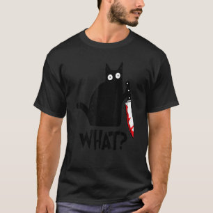 Camiseta Cat What Black Ca