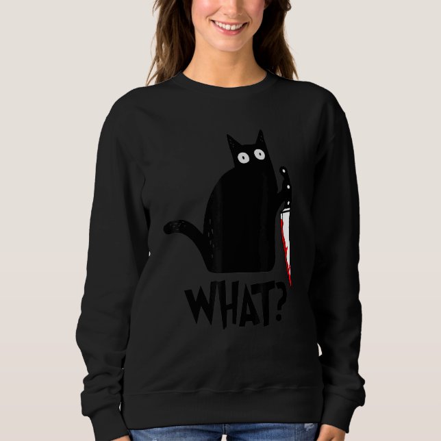 Camiseta Cat What Black Ca (Frente)